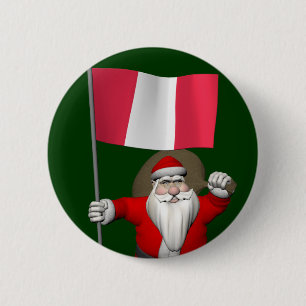 Der Weihnachtsmann mit dem Ausscheiden aus Peru Button