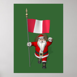 Der Weihnachtsmann mit dem Ausscheiden aus Peru Poster