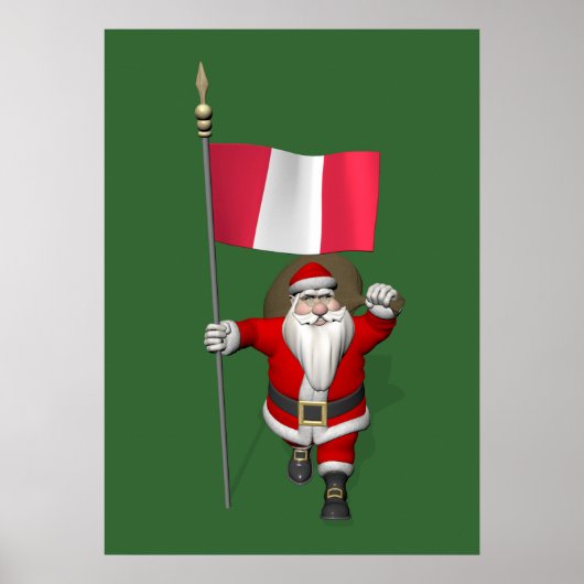 Der Weihnachtsmann mit dem Ausscheiden aus Peru Poster (Vorne)