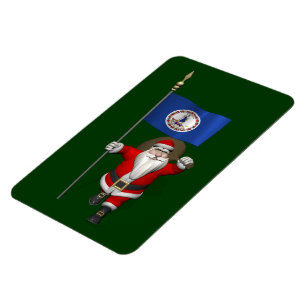 Der Weihnachtsmann mit dem Ausscheiden aus Virgini Magnet