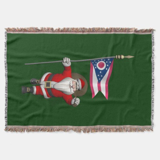 Der Weihnachtsmann mit dem Ausscheiden von Ohio Decke (Vorderseite)