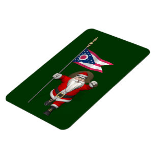 Der Weihnachtsmann mit dem Ausscheiden von Ohio Magnet