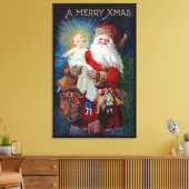 Der Weihnachtsmann mit dem christlichen Kind Leinwanddruck (Insitu (Wohnzimmer))