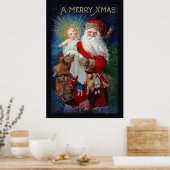 Der Weihnachtsmann mit dem christlichen Kind Poster (Küche)