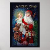 Der Weihnachtsmann mit dem christlichen Kind Poster (Vorne)