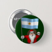 Der Weihnachtsmann mit dem Ende Argentiniens Button (Vorne & Hinten)