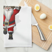 Der Weihnachtsmann mit dem Ende Argentiniens Geschirrtuch (Viertel Falte)