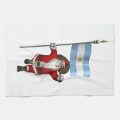 Der Weihnachtsmann mit dem Ende Argentiniens Geschirrtuch (Horizontal)