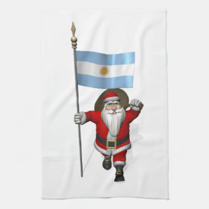 Der Weihnachtsmann mit dem Ende Argentiniens Geschirrtuch