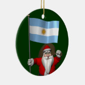 Der Weihnachtsmann mit dem Ende Argentiniens Keramik Ornament (Rechts)