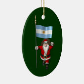 Der Weihnachtsmann mit dem Ende Argentiniens Keramik Ornament (Rechts)