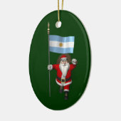 Der Weihnachtsmann mit dem Ende Argentiniens Keramik Ornament (Links)