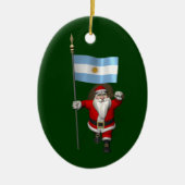 Der Weihnachtsmann mit dem Ende Argentiniens Keramik Ornament (Vorne)
