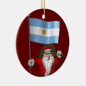Der Weihnachtsmann mit dem Ende Argentiniens Keramik Ornament (Rechts)