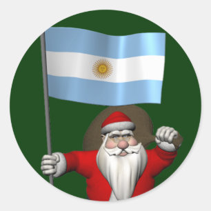 Der Weihnachtsmann mit dem Ende Argentiniens Runder Aufkleber