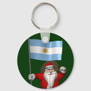 Der Weihnachtsmann mit dem Ende Argentiniens Schlüsselanhänger