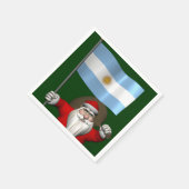 Der Weihnachtsmann mit dem Ende Argentiniens Serviette (Ecke)