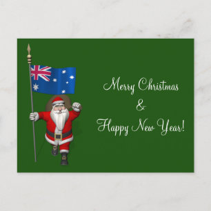 Der Weihnachtsmann mit dem Ende Australiens Feiertagspostkarte