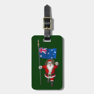 Der Weihnachtsmann mit dem Ende Australiens Gepäckanhänger