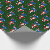 Der Weihnachtsmann mit dem Ende Australiens Geschenkpapier (Ecke)