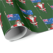 Der Weihnachtsmann mit dem Ende Australiens Geschenkpapier (Rolleneckpunkt)