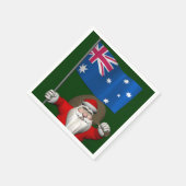 Der Weihnachtsmann mit dem Ende Australiens Serviette (Ecke)
