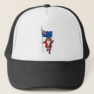 Der Weihnachtsmann mit dem Ende Australiens Truckerkappe