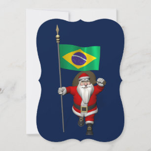 Der Weihnachtsmann mit dem Ende Brasiliens Feiertagskarte