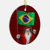 Der Weihnachtsmann mit dem Ende Brasiliens Keramik Ornament (Rechts)