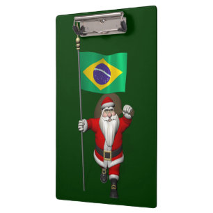 Der Weihnachtsmann mit dem Ende Brasiliens Klemmbrett