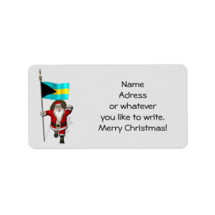 Der Weihnachtsmann mit dem Ende der Bahamas Adressaufkleber