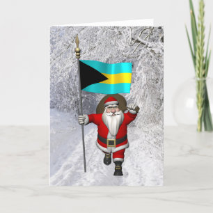 Der Weihnachtsmann mit dem Ende der Bahamas Feiertagskarte