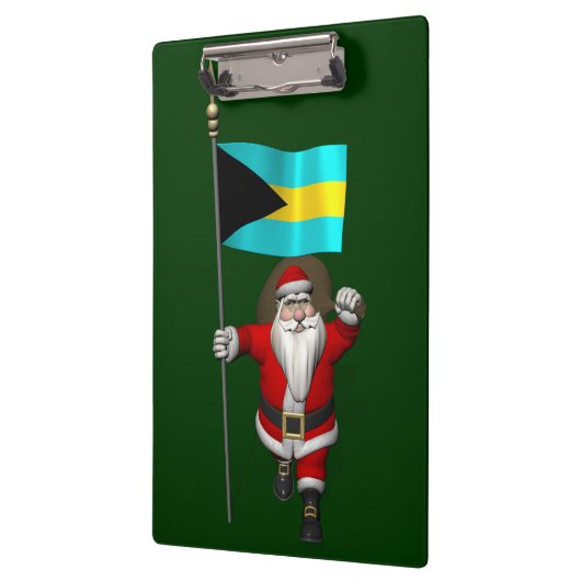 Der Weihnachtsmann mit dem Ende der Bahamas Klemmbrett (Links)