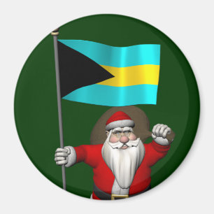 Der Weihnachtsmann mit dem Ende der Bahamas Magnet