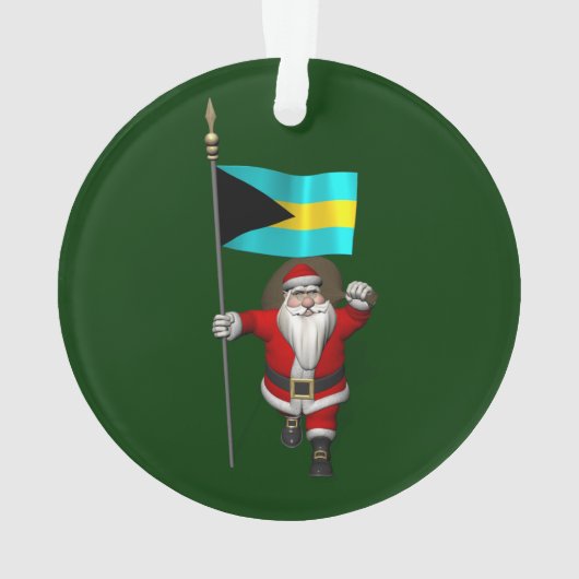 Der Weihnachtsmann mit dem Ende der Bahamas Ornament (Rückseite)