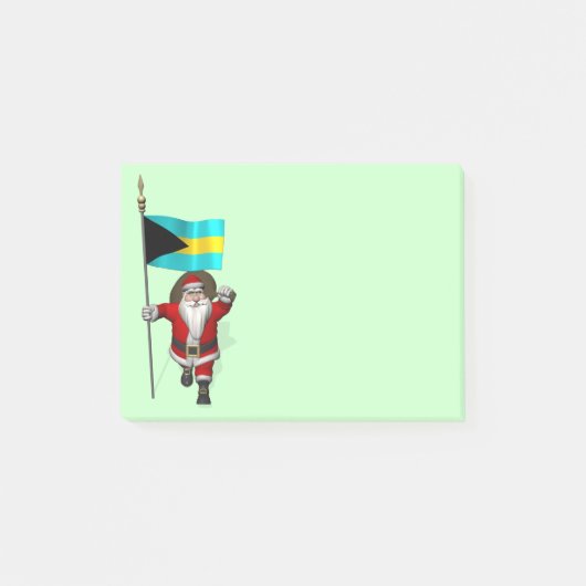 Der Weihnachtsmann mit dem Ende der Bahamas Post-it Klebezettel (Vorderseite)