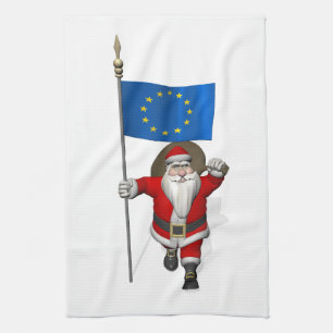 Der Weihnachtsmann mit dem Ende der europäischen G Handtuch