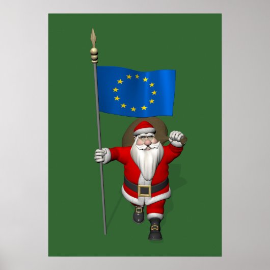 Der Weihnachtsmann mit dem Ende der europäischen G Poster (Vorne)
