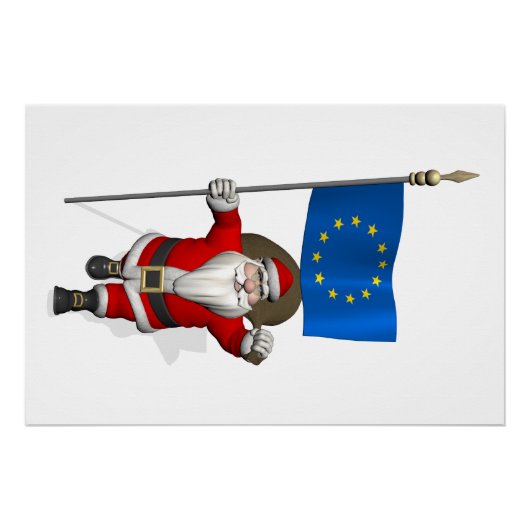 Der Weihnachtsmann mit dem Ende der europäischen G Poster (Vorderseite)