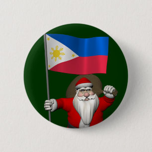 Der Weihnachtsmann mit dem Ende der Philippinen Button