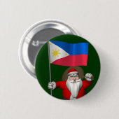 Der Weihnachtsmann mit dem Ende der Philippinen Button (Vorne & Hinten)