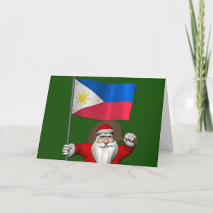 Der Weihnachtsmann mit dem Ende der Philippinen Feiertagskarte