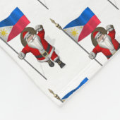Der Weihnachtsmann mit dem Ende der Philippinen Fleecedecke (Ecke)