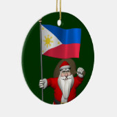 Der Weihnachtsmann mit dem Ende der Philippinen Keramik Ornament (Rechts)