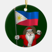 Der Weihnachtsmann mit dem Ende der Philippinen Keramik Ornament (Vorne)