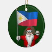 Der Weihnachtsmann mit dem Ende der Philippinen Keramik Ornament (Links)