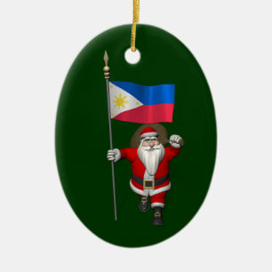 Der Weihnachtsmann mit dem Ende der Philippinen Keramikornament