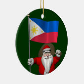 Der Weihnachtsmann mit dem Ende der Philippinen Keramikornament (Rechts)