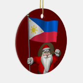 Der Weihnachtsmann mit dem Ende der Philippinen Keramikornament (Rechts)