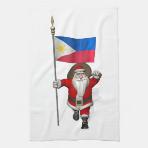 Der Weihnachtsmann mit dem Ende der Philippinen Küchentuch